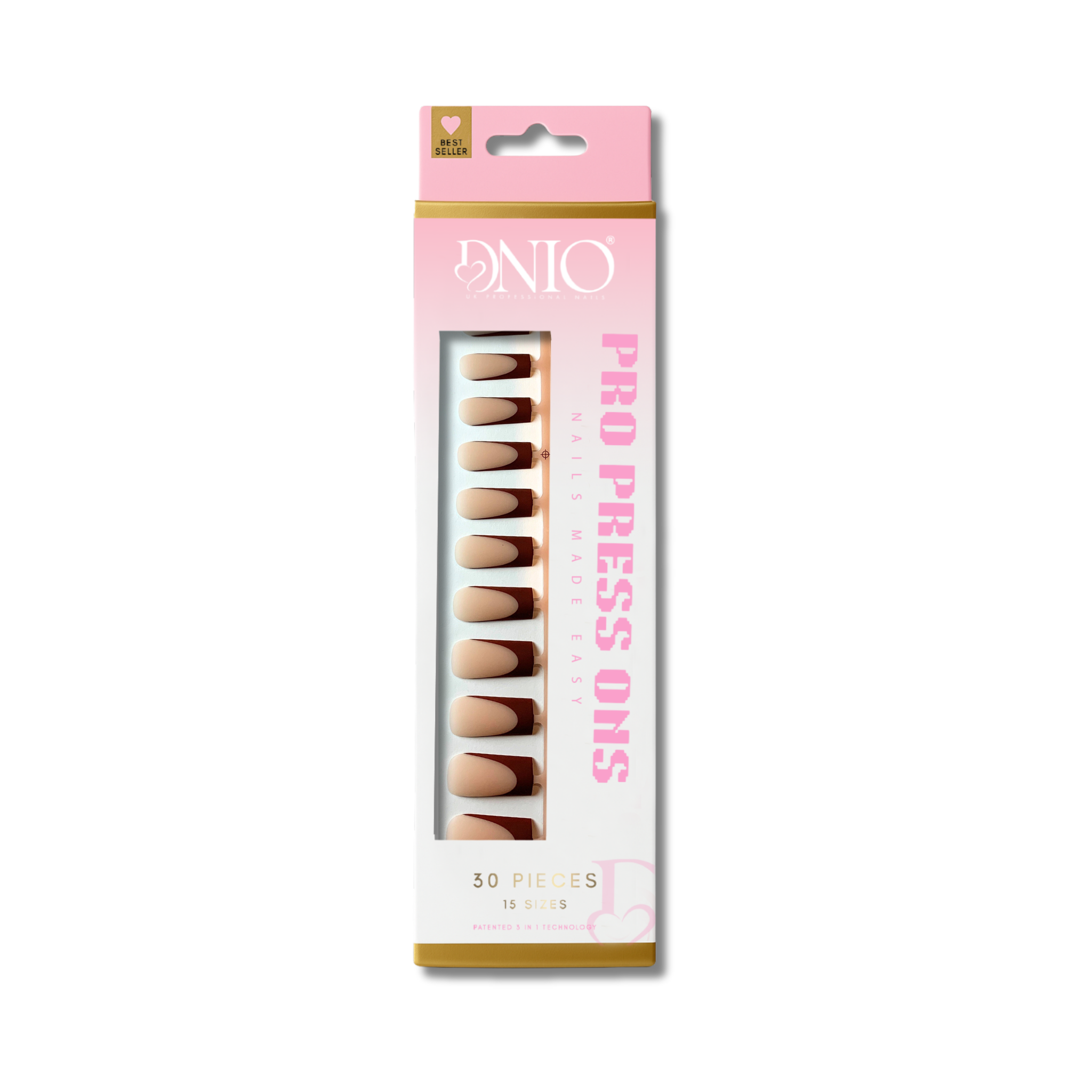 DNIO PRO PRESS ON NAILS - COCOA CRUSH