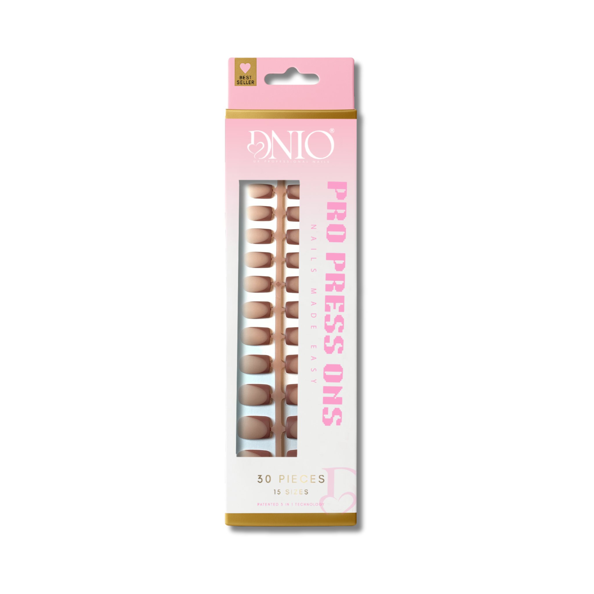 DNIO PRO PRESS ON NAILS - WALNUT WHIP