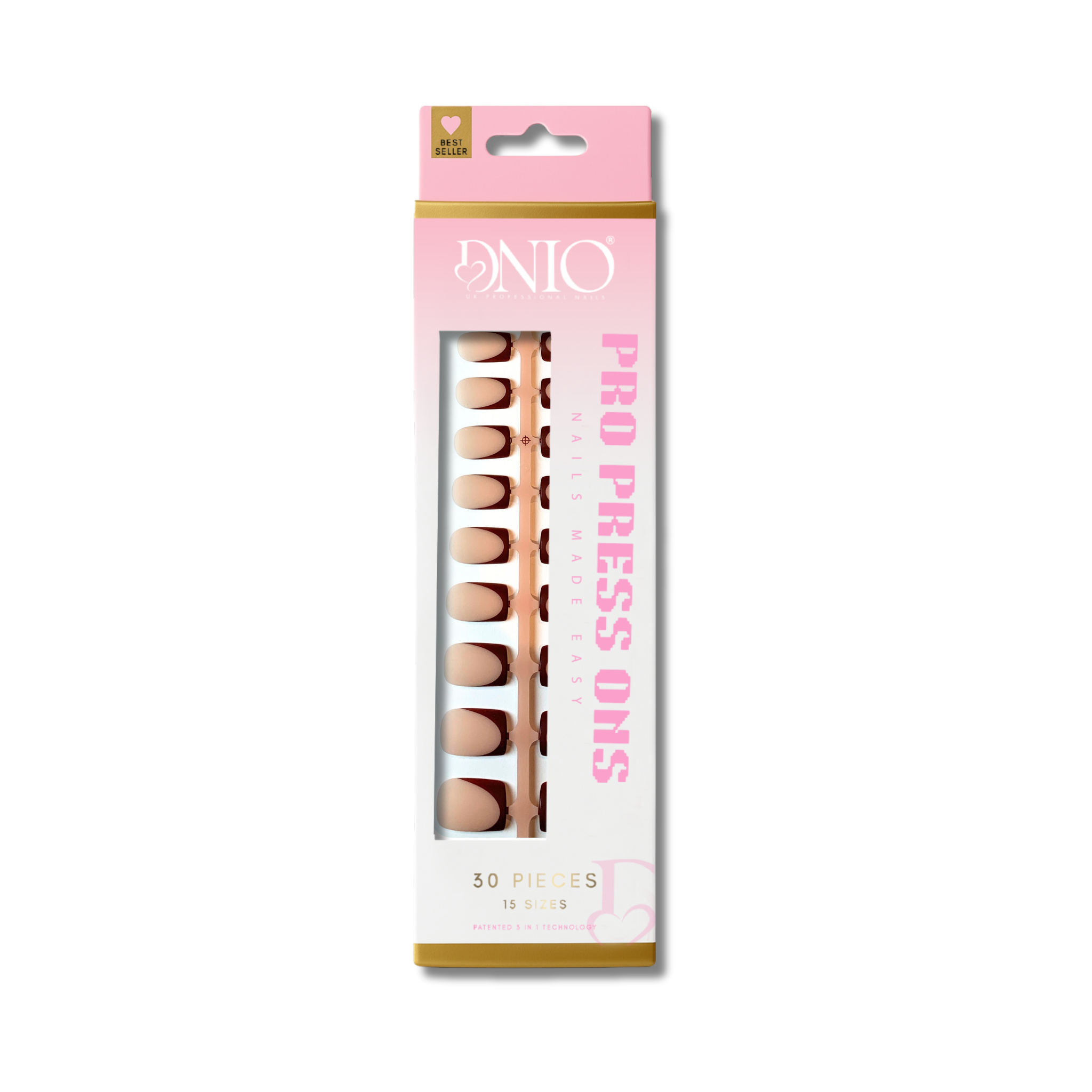DNIO PRO PRESS ON NAILS - RICH ROAST