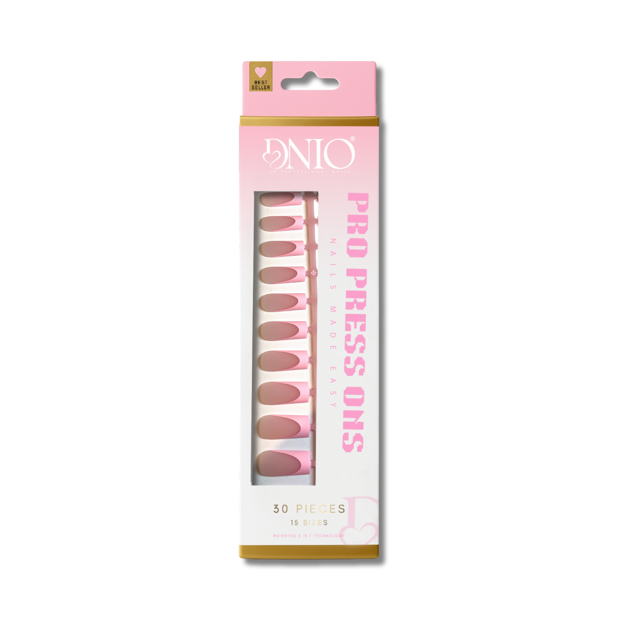 DNIO PRO PRESS ON NAILS - BUBBLEGUM