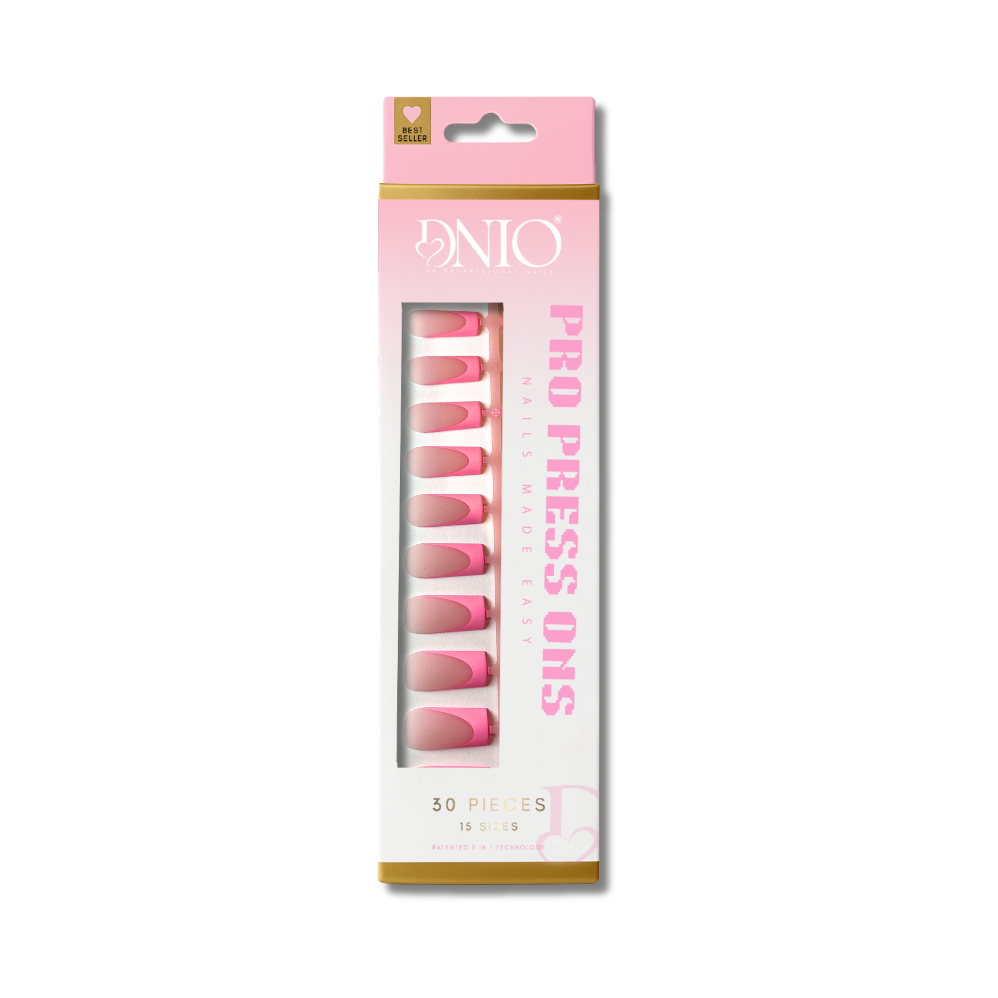 DNIO PRO PRESS ON NAILS - FLAMINGO FLIRT