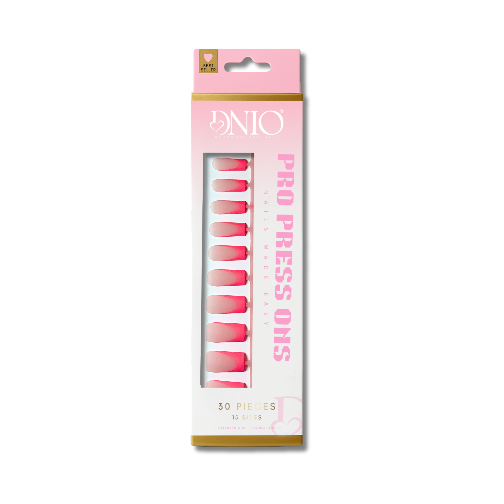 DNIO PRO PRESS ON NAILS - PINK LEMONADE