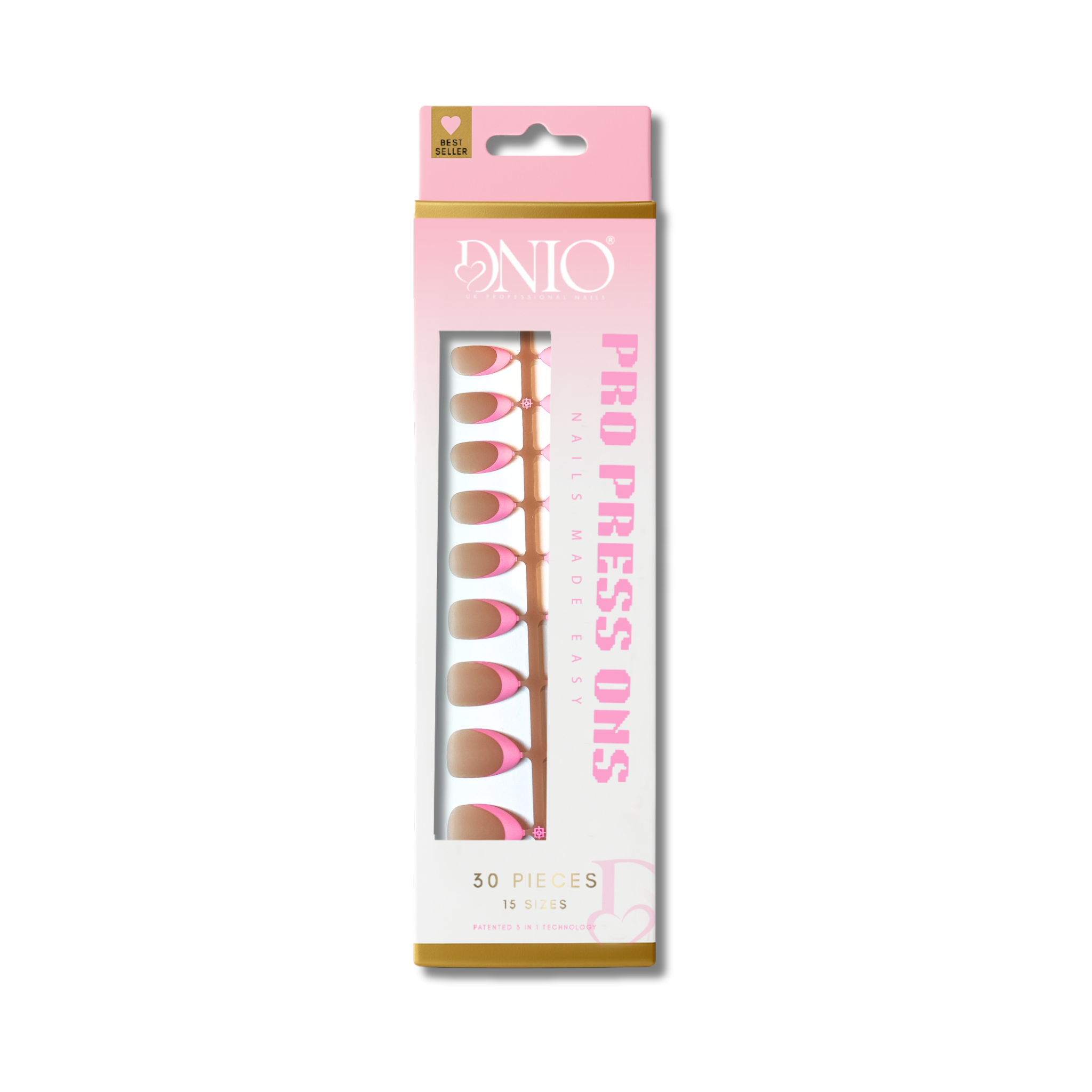 DNIO PRO PRESS ON NAILS - PINK TULLE