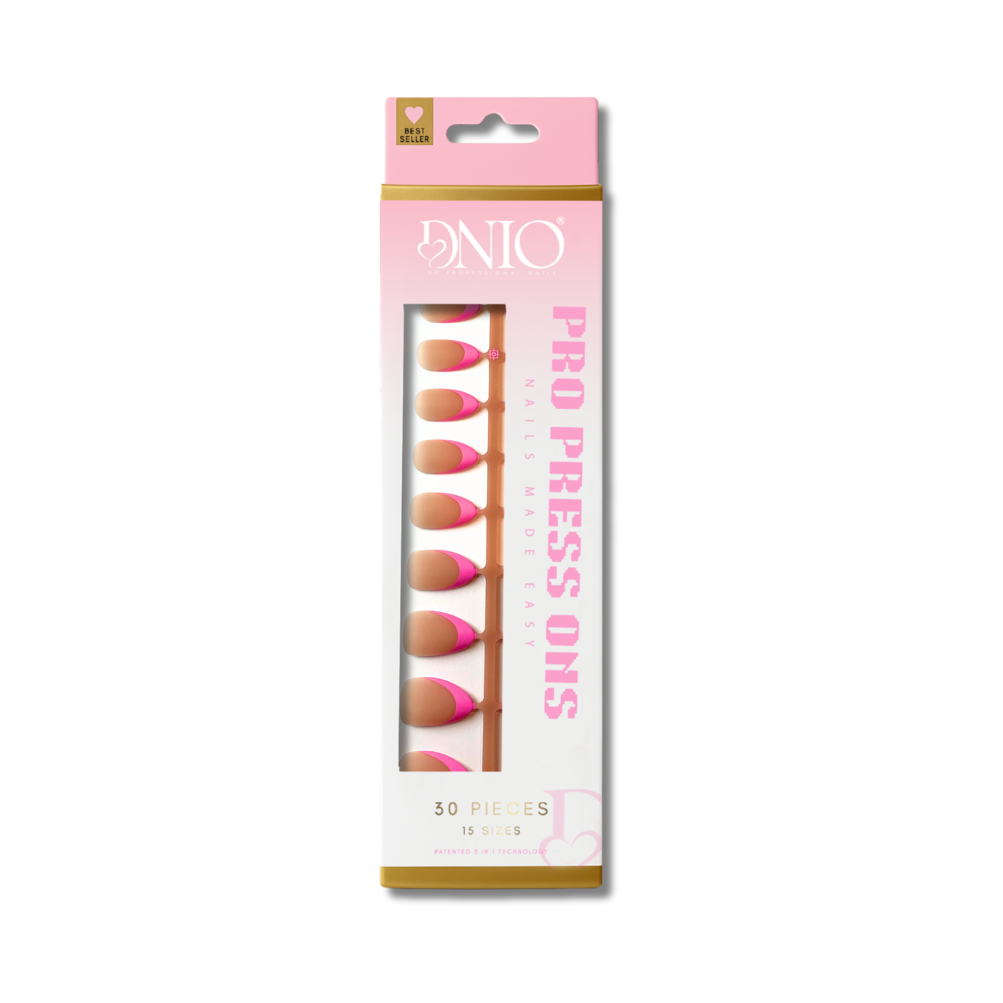 DNIO PRO PRESS ON NAILS - PINK WHISPER